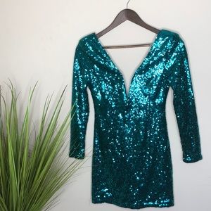 Turquoise Sequin Mini